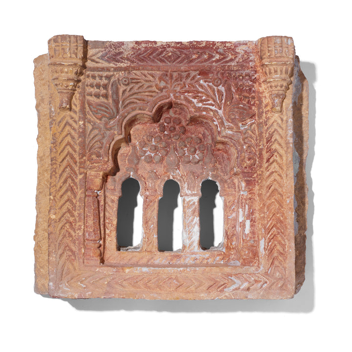 Old 3 Way Stone Lamp Niche From Jaisalmer | Indigo Antiques