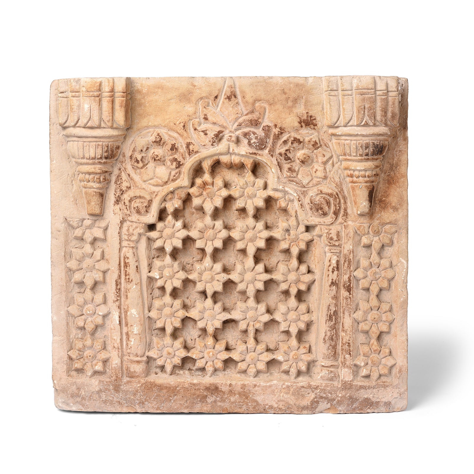 Stone Indian Jali Window Panel From Jaisalmer - 19thC Stone Indian Jali Window Panel From Jaisalmer - 19thC