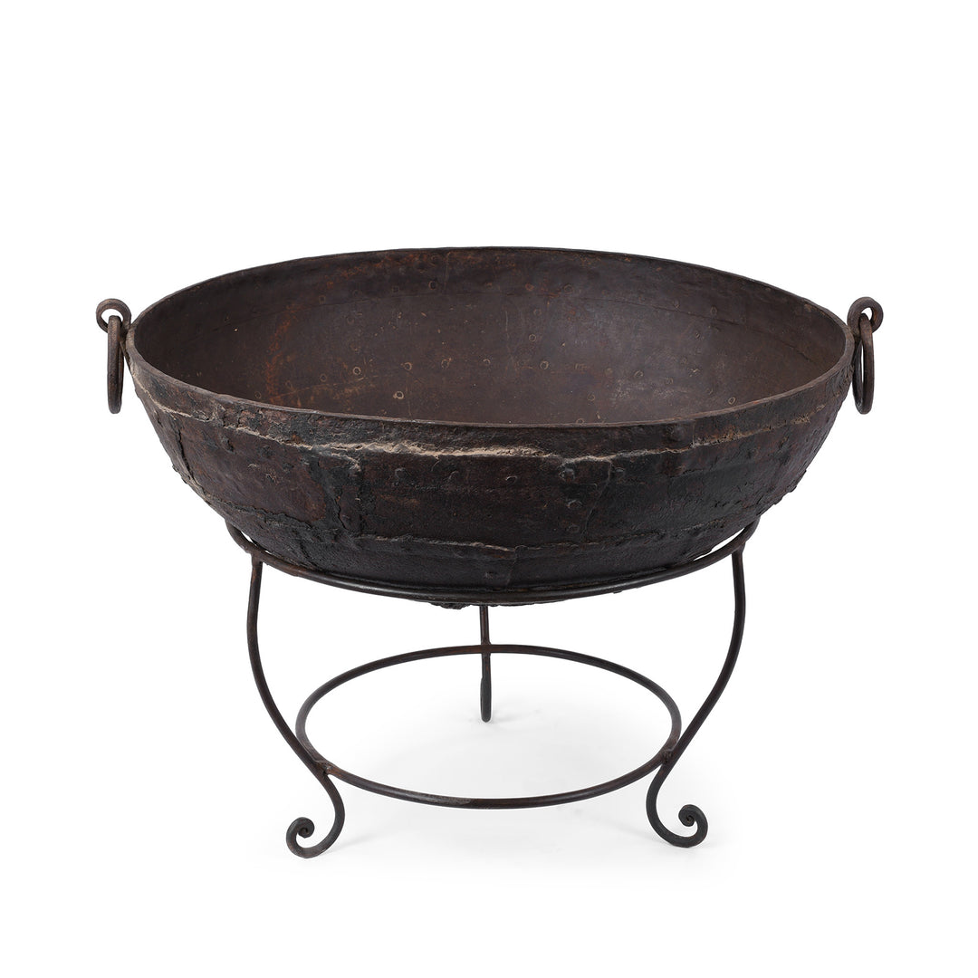 Old Indian Original Kadai Fire Bowl | Indigo Antiques