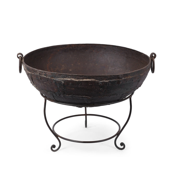 Old Indian Original Kadai Fire Bowl | Indigo Antiques