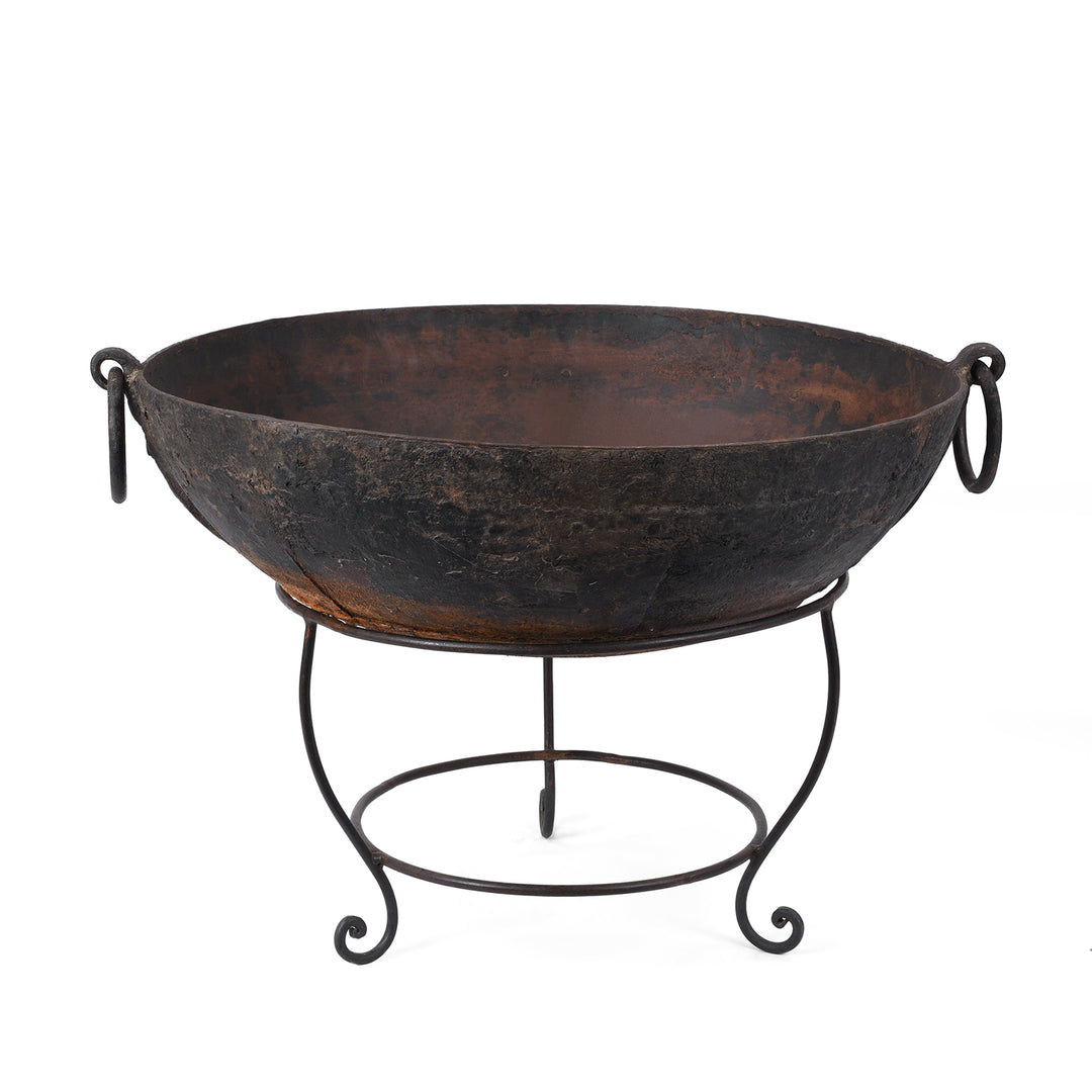 Old Indian Original Kadai Fire Bowl | Indigo Antiques