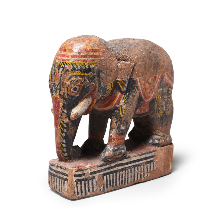 Old Painted Elephant From Orissa | Indigo Antiques