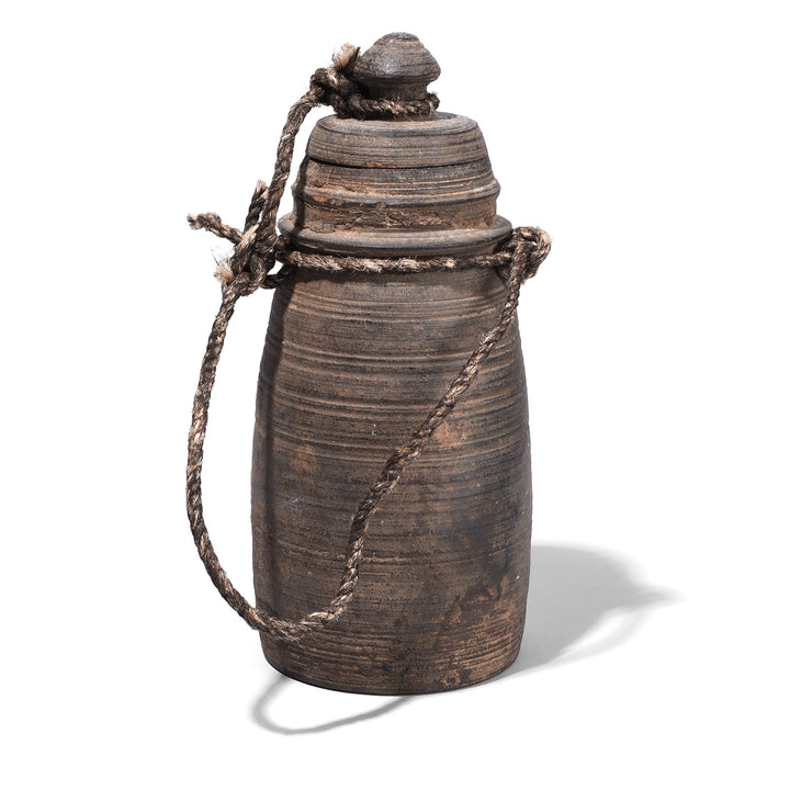 Old Wooden Milk Pot From Himachal Pradesh - Ca 1920