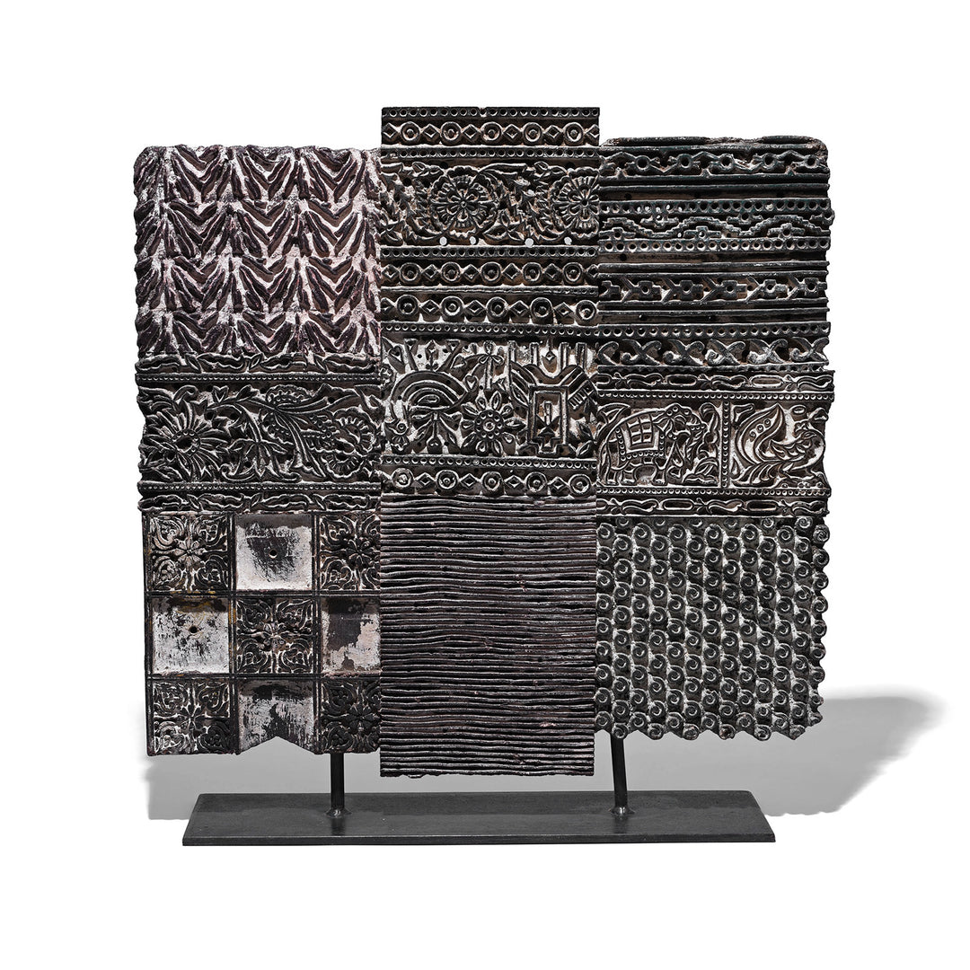 Option 1 Old Textile Printing Blocks - On a Stand | INDIGO ANTIQUES