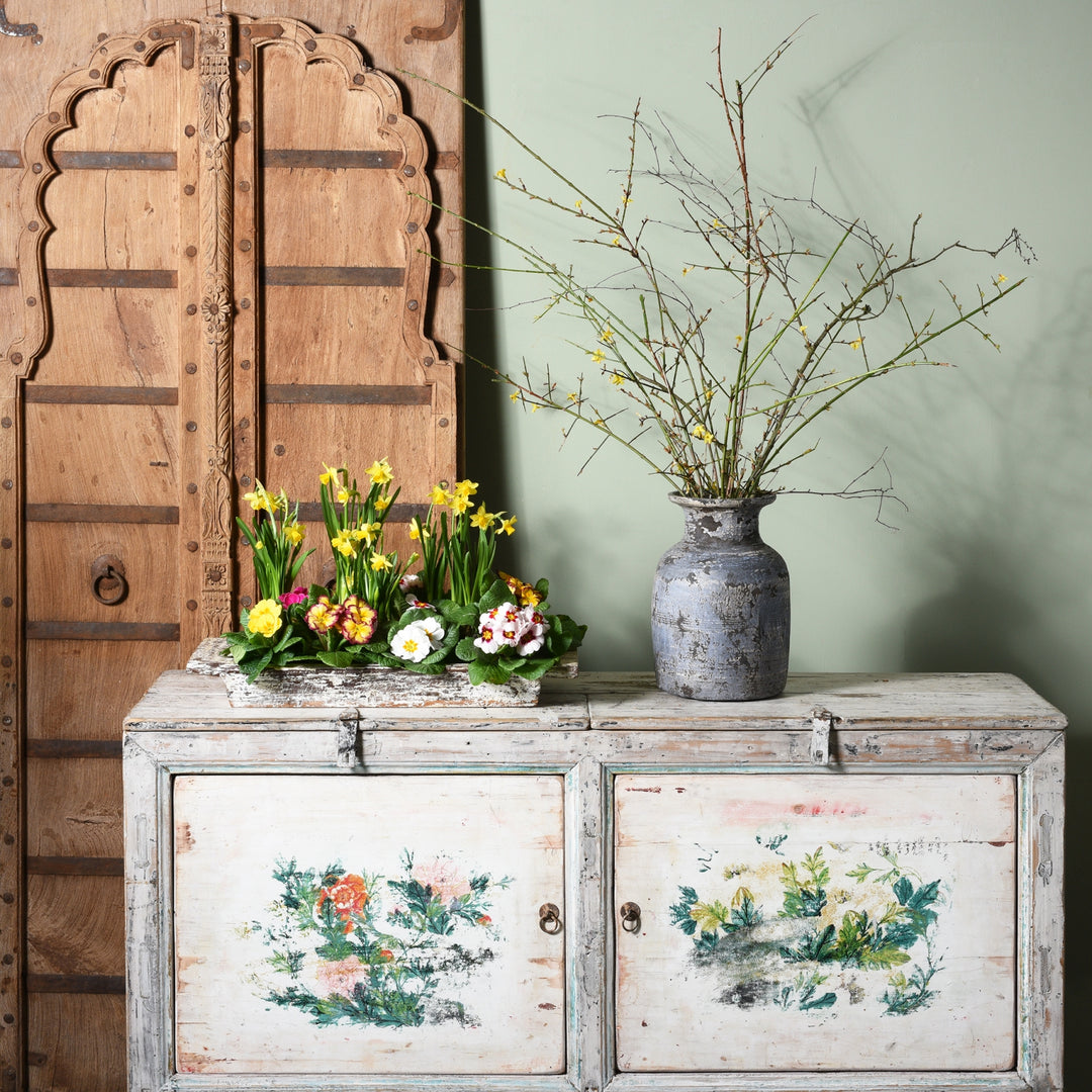 Oriental Interior Style Indian Doors with a Chinese Sideboard | Indigo Antiques