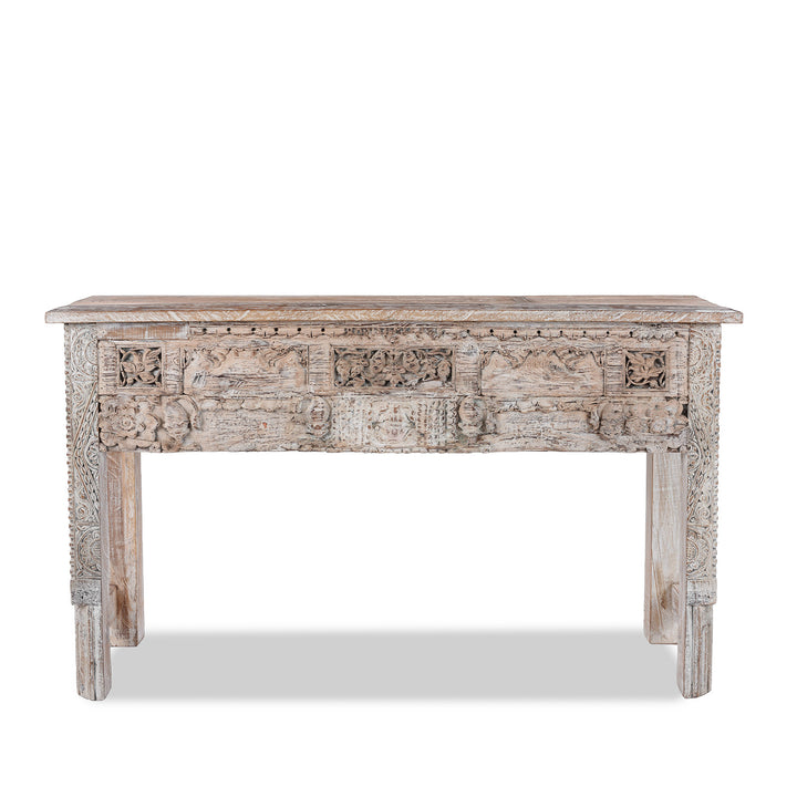 Painted Console Table Made From Reclaimed Teak 