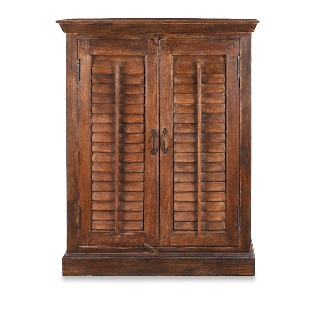 Painted Indian Louvre Cabinet Made From Reclaimed Teak | Indigo Antiques