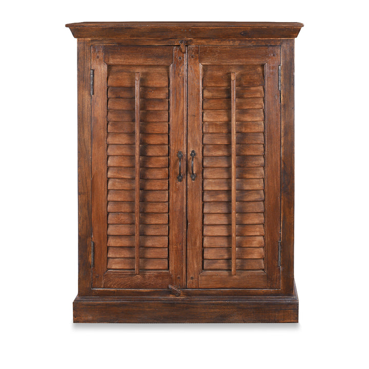 Painted Indian Louvre Cabinet Made From Reclaimed Teak | Indigo Antiques