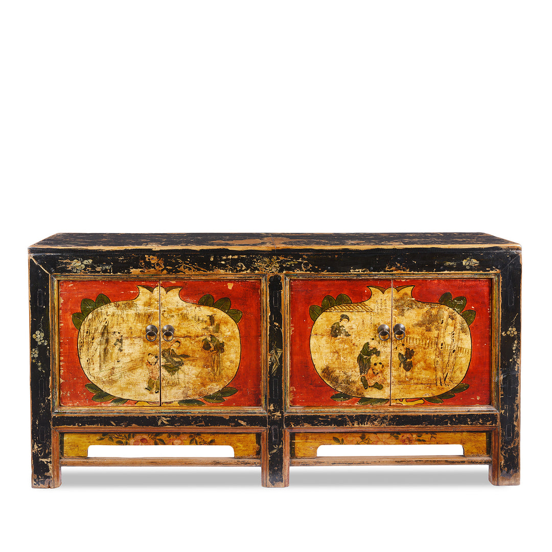 Antique Painted Mongolian Grain Store Sideboard | Indigo Antiques
