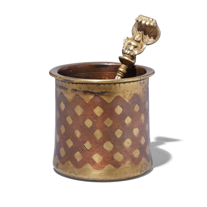 Option 1 Panch Patra Holy Water Pot With Brass Ritual Spoon