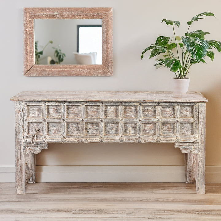 Pithara Console Table Made From Reclaimed Teak | Indigo Antiques