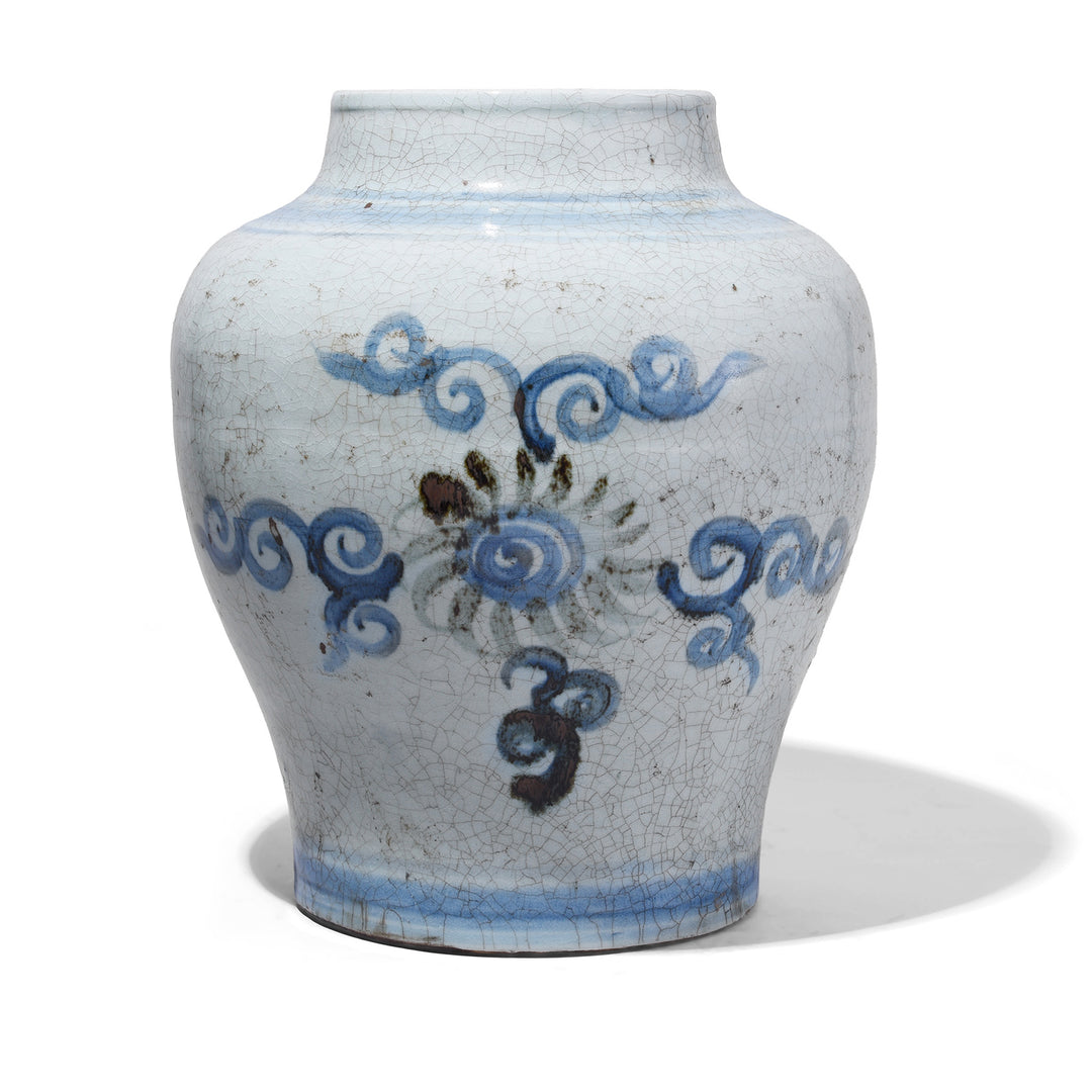 Provincial Chinese Blue & White Porcelain Vase | Indigo Antiques