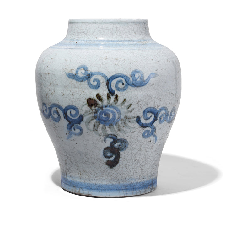 Provincial Chinese Blue & White Porcelain Vase | Indigo Antiques