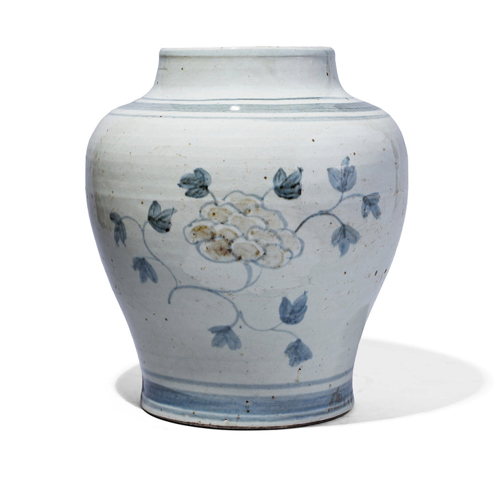 Provincial Late Ming Style Blue & White Porcelain Vase | Indigo Antiques