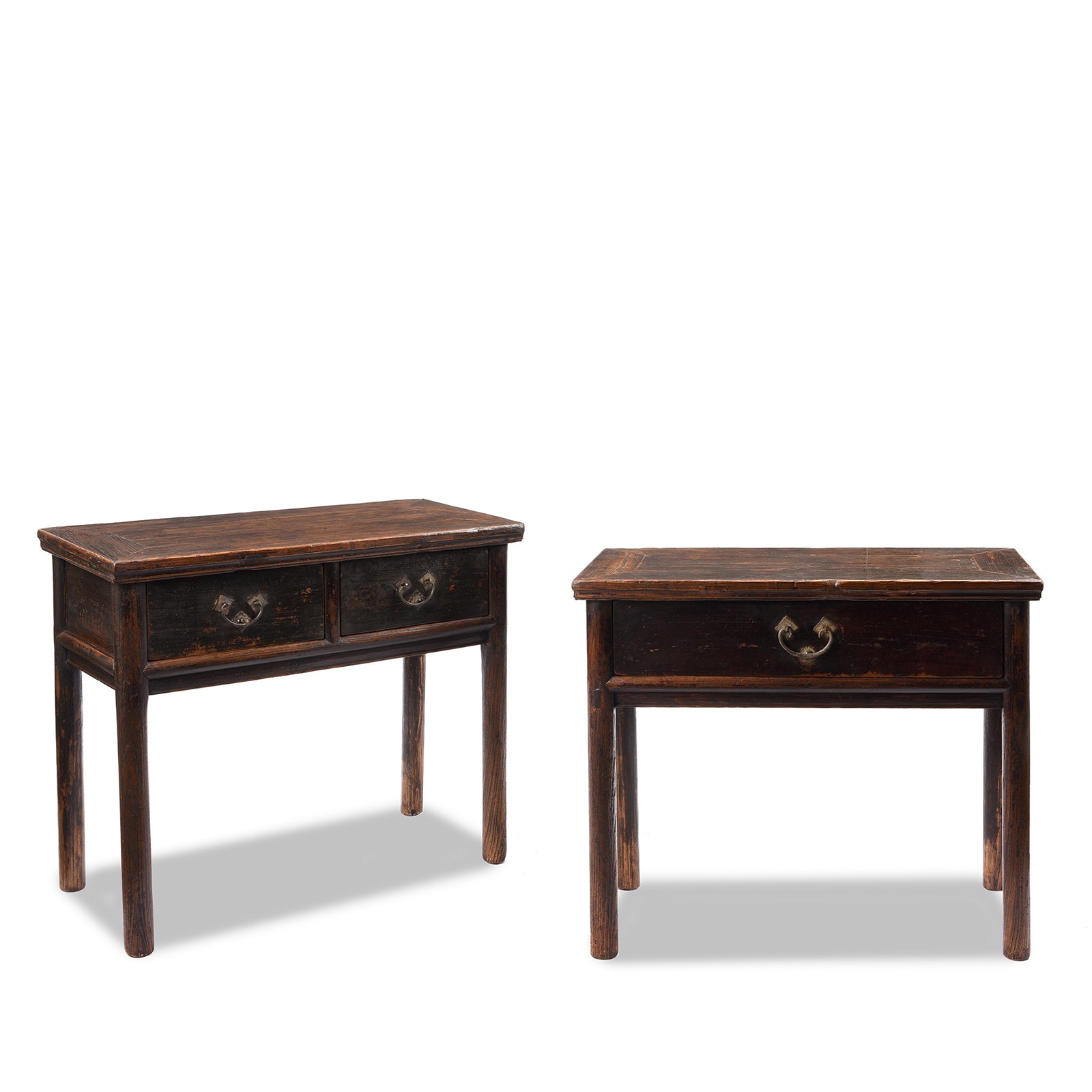 Pair of Antique Ming Style Chinese Drawer Half Tables From Shanxi | Indigo Antiques