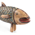Vintage Painted Wooden Fish From Rajasthan