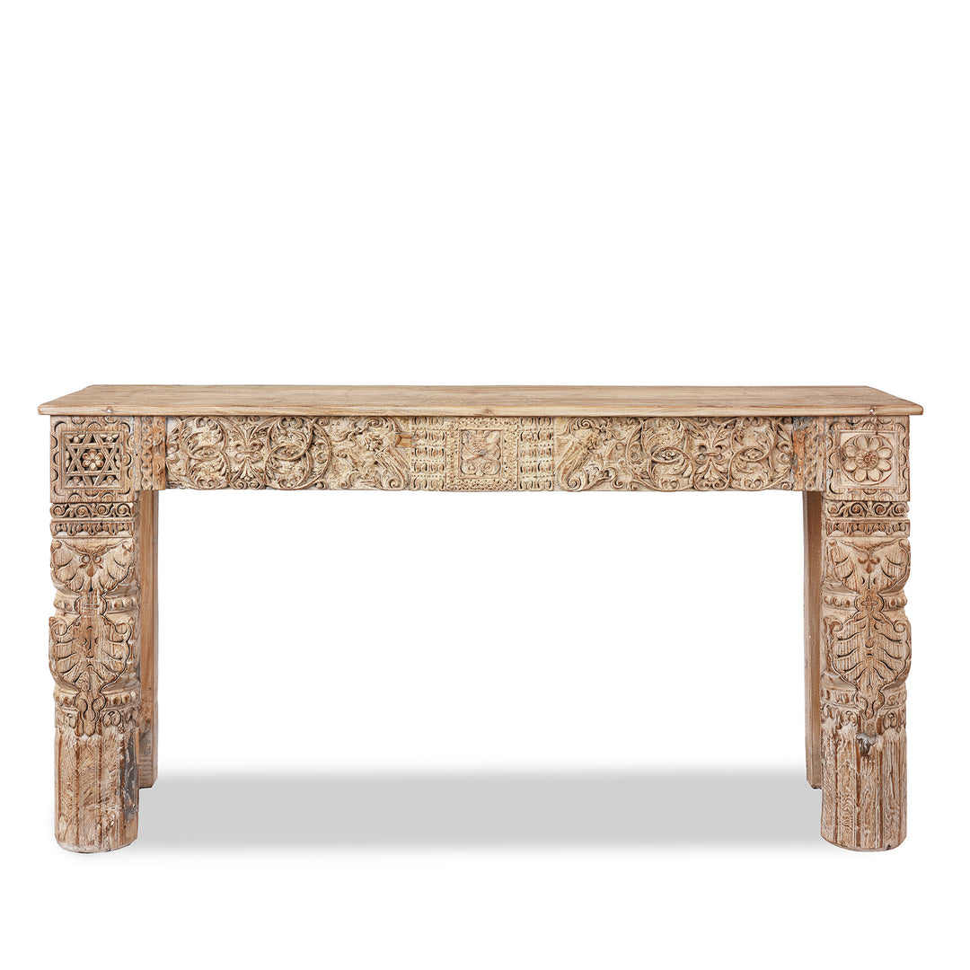 Reclaimed Teakwood Console Table With Painted Finish | Indigo Antiques