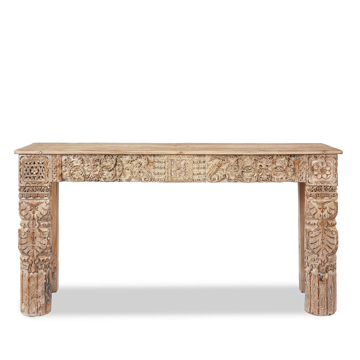 Reclaimed Teakwood Console Table With Painted Finish | Indigo Antiques