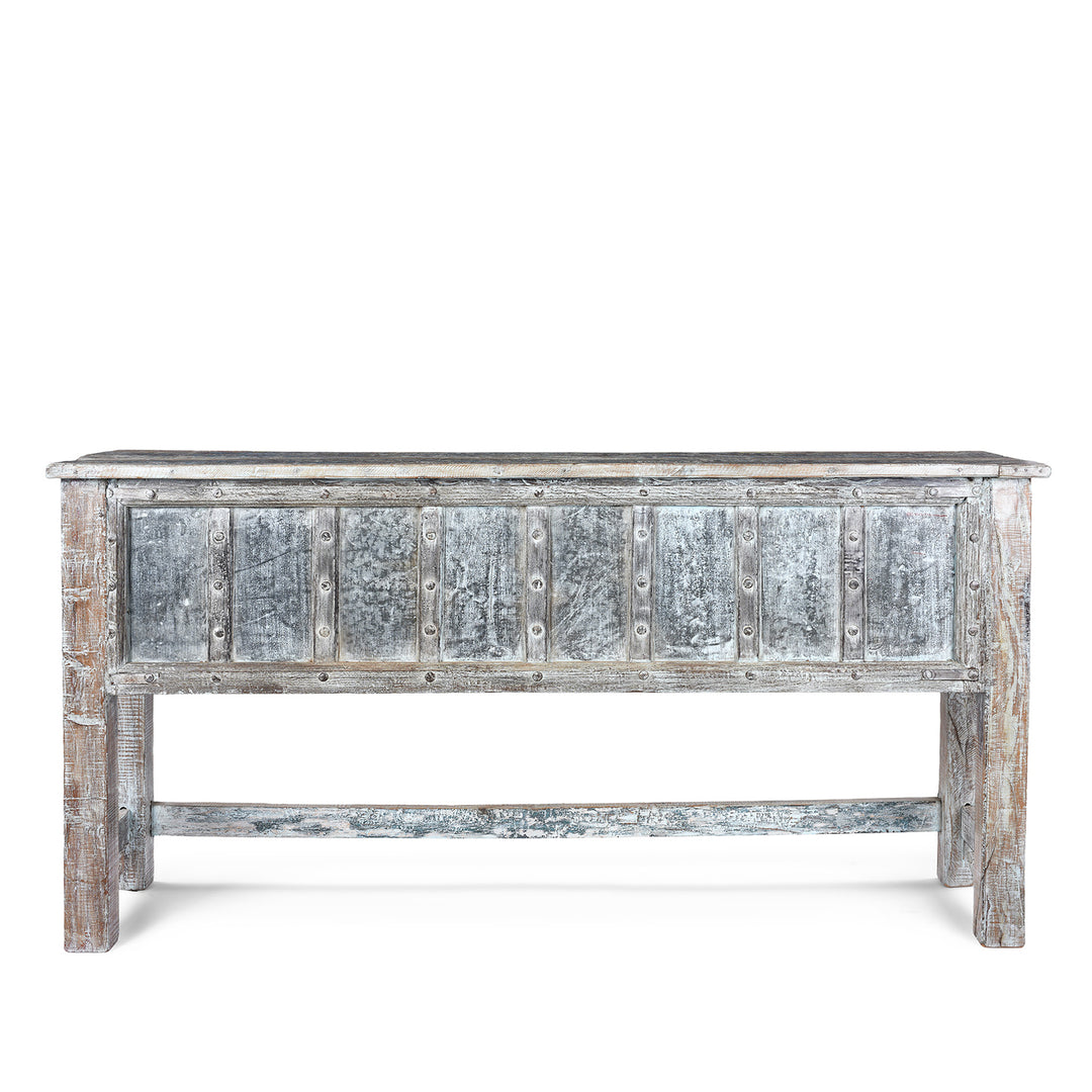 Reclaimed Blue Painted Teak Indian Console Table