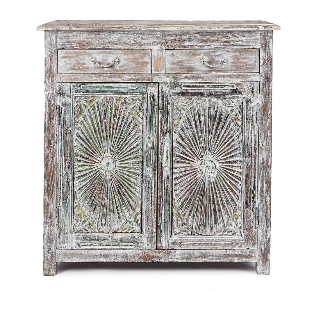 Reclaimed Teak Side Cabinet With Painted Finish | Indigo Antiques