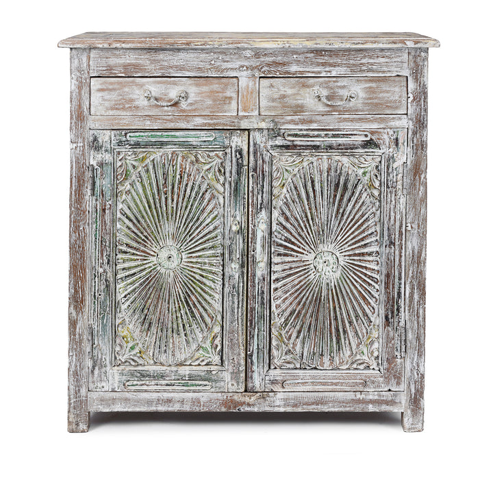 Reclaimed Teak Side Cabinet With Painted Finish | Indigo Antiques