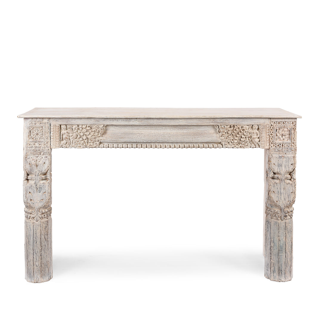 Reclaimed Teakwood Console Table With Painted Finish | Indigo Antiques