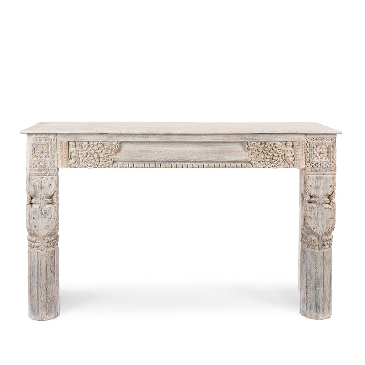 Reclaimed Teakwood Console Table With Painted Finish | Indigo Antiques