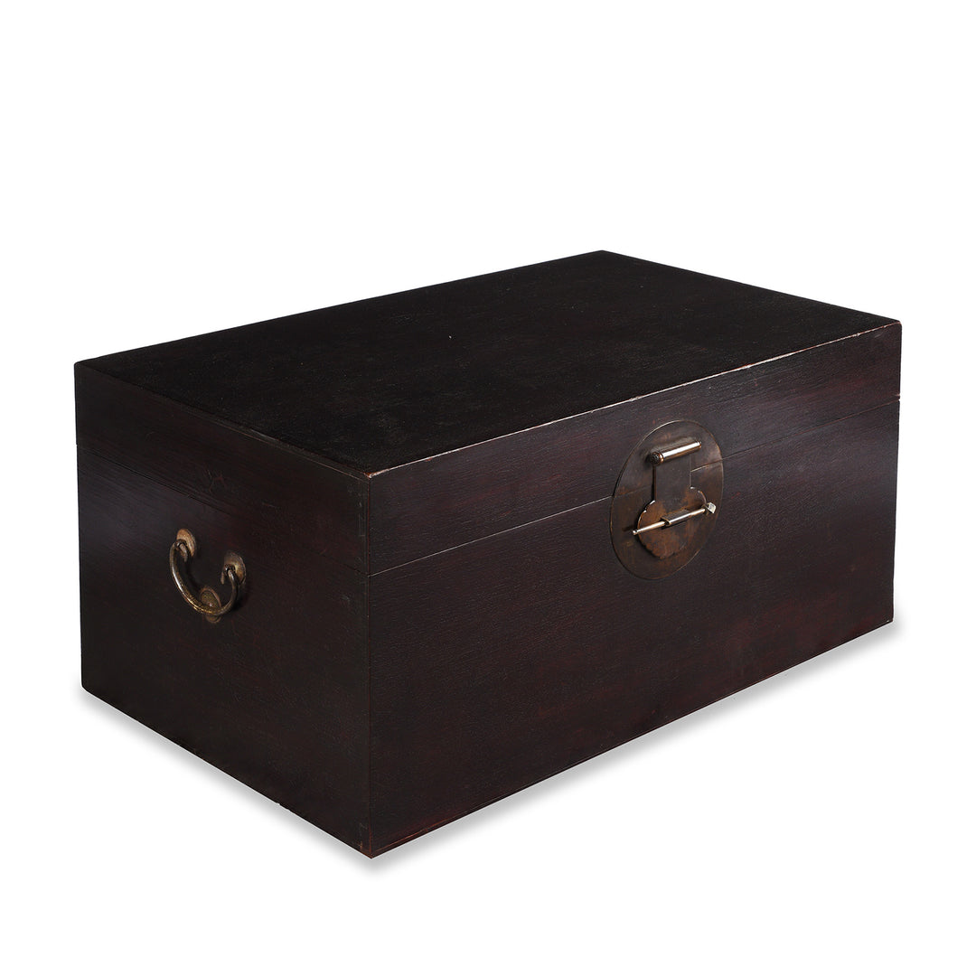 Angled VIew Of Antique Chinese Camphor Chest From Tianjin | Indigo Antiques