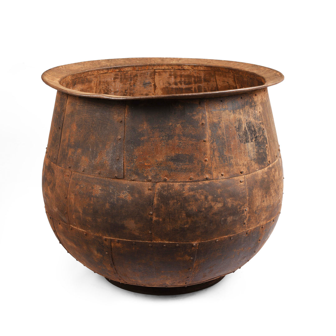 Iron Indian Water Pot For Planter | Indigo Antiques