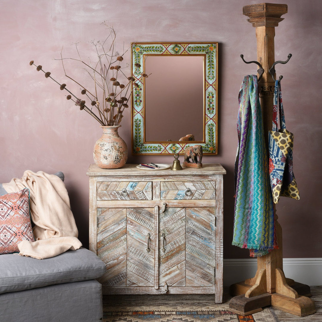 Coat Stand Made From An Old Carved Indian Pillar | Indigo Antiques