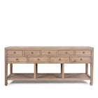 Long Rustic Console Table With Shelf