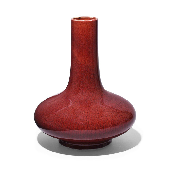 Sang De Boeuf Porcelain Tianqiuping Vase - Large | Indigo Antiques