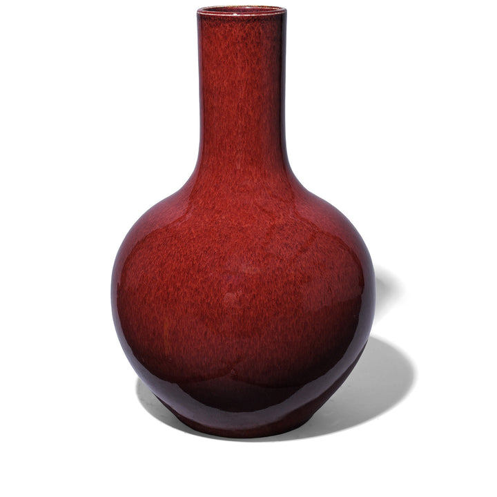 Sang De Boeuf Porcelain Tianqiuping Vase  | Indigo Antiques