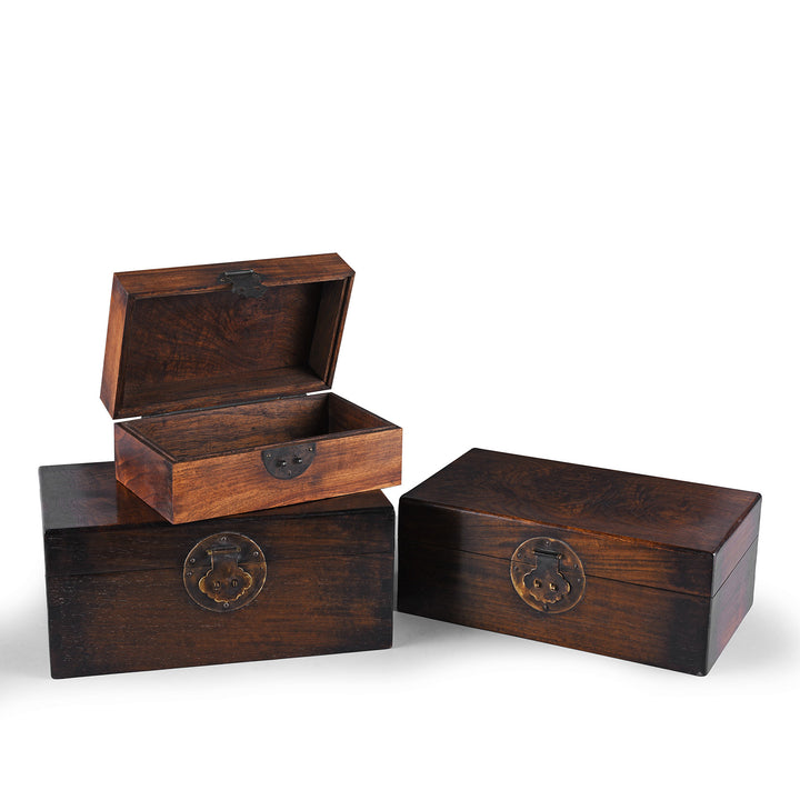 Set Of Chinese Huali Burr Keepsake Boxes | Indigo Antiques