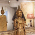 Gilt Teak Sukothai Style Standing Thai Buddha - Early 19th Century