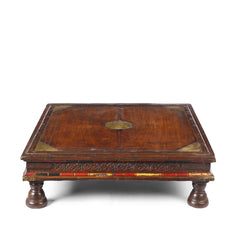 Square Bajot Low Table From Shekhawati - 19th Century Square Bajot Low Table From Shekhawati - 19th Century