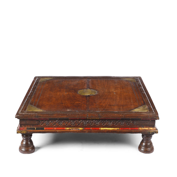 Square Bajot Low Table From Shekhawati - 19th Century Square Bajot Low Table From Shekhawati - 19th Century