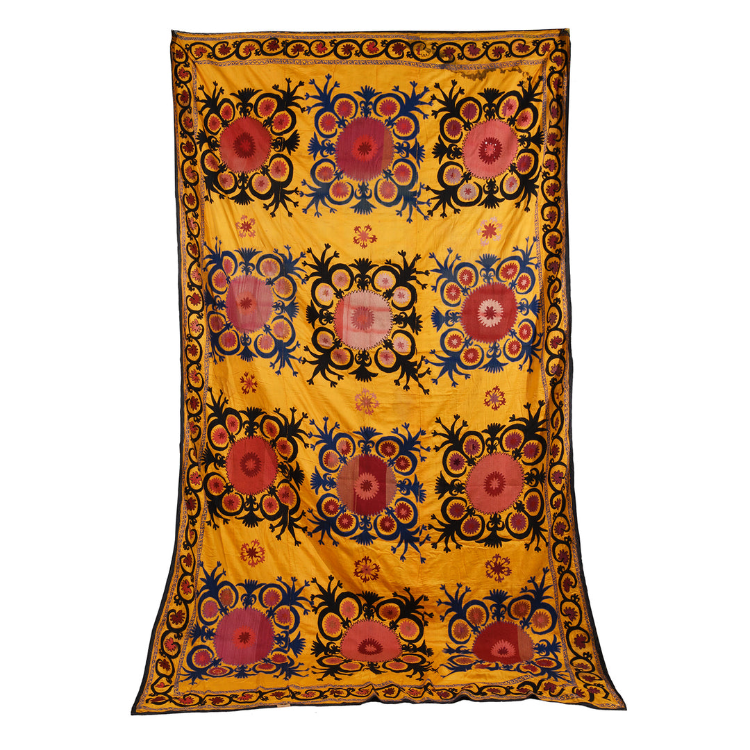 Old Suzani From Uzbekistan Ca 1970 (324 x 200 cm) | Indigo Antiques