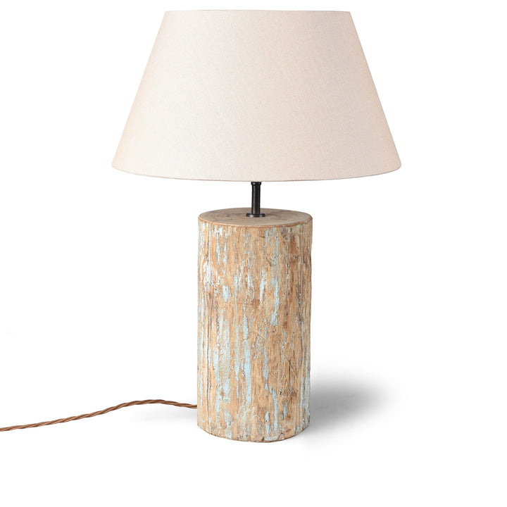 Teak Pillar Lamp From Rajasthan | Indigo Antiques