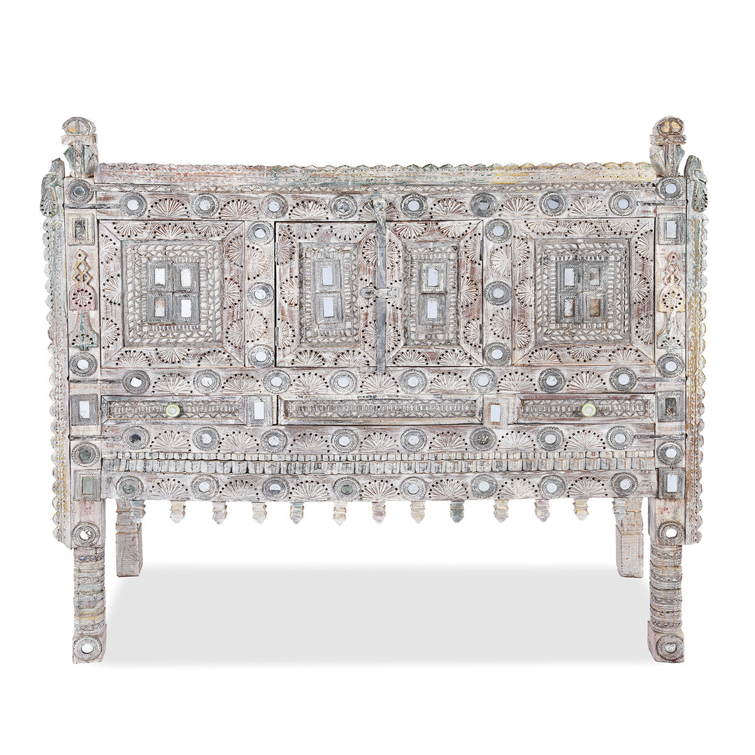Teak Rubari "Damchiya" Dowry Chest From Kutch | Indigo Antiques