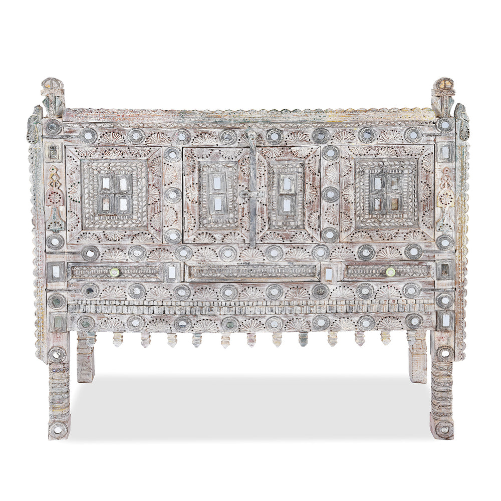 Teak Rubari "Damchiya" Dowry Chest From Kutch | Indigo Antiques