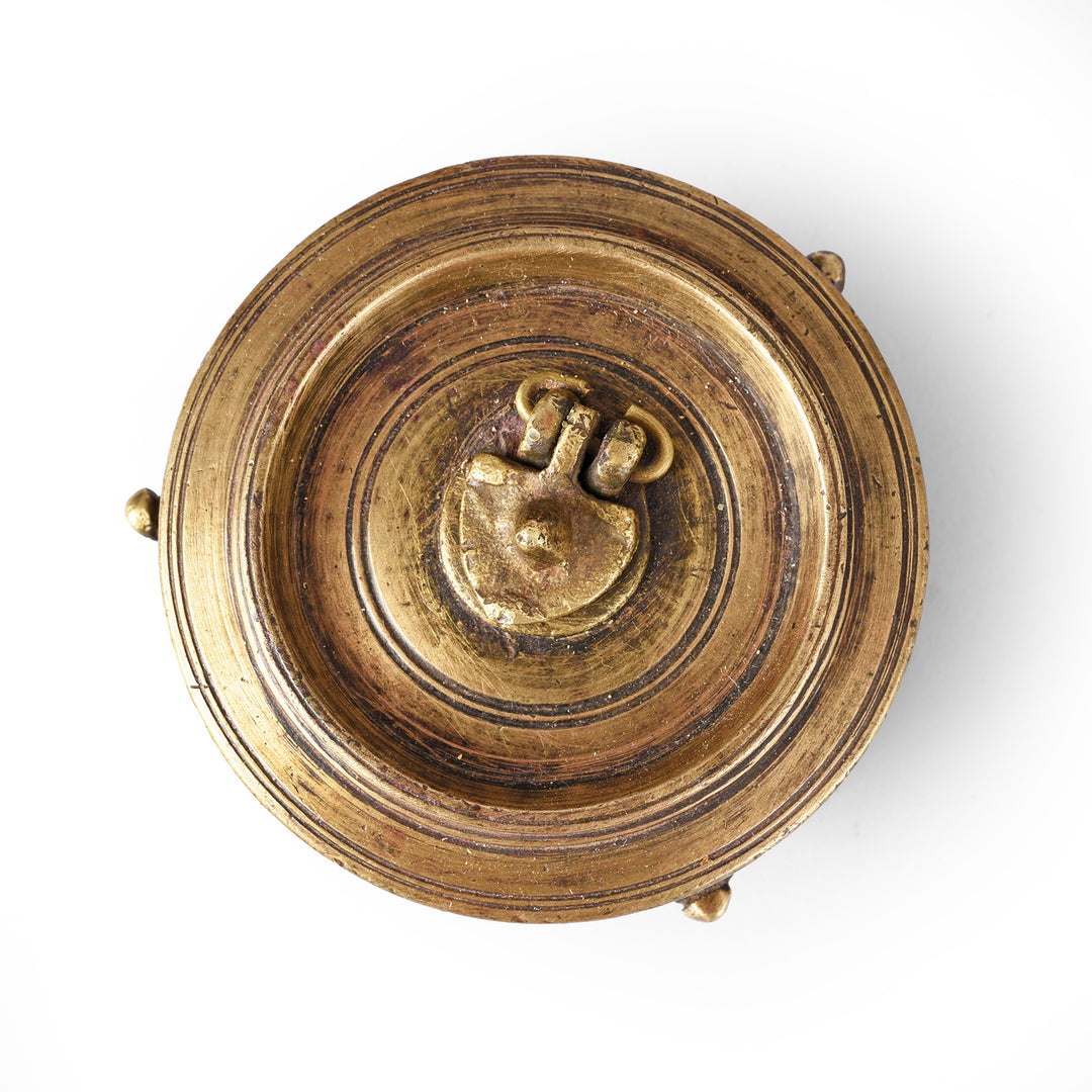 Indian Brass Ink Pot - 19th Century