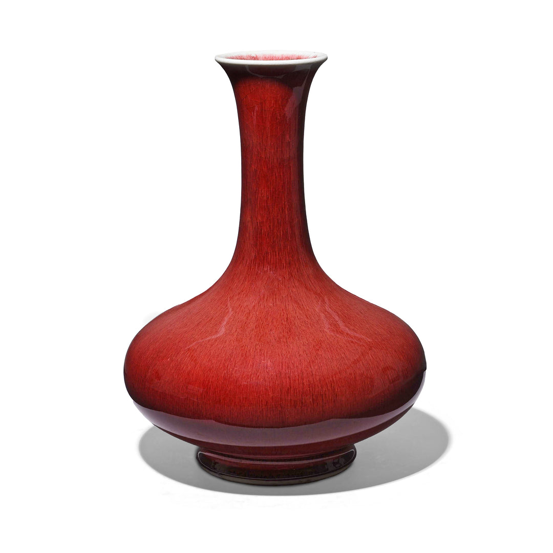 Sang De Boeuf Porcelain Tianqiuping Vase - Large | Indigo Antiques