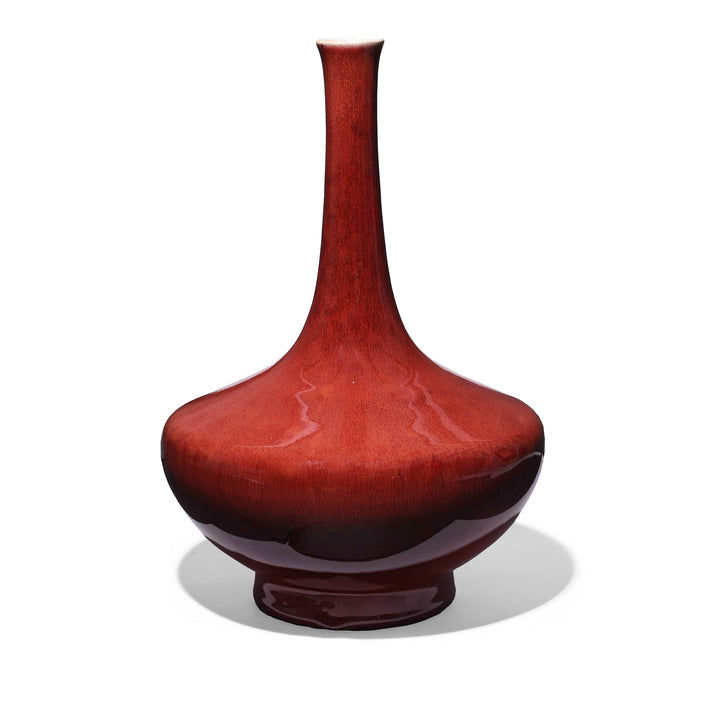 Sang De Boeuf Porcelain Tianqiuping Vase - Large | Indigo Antiques