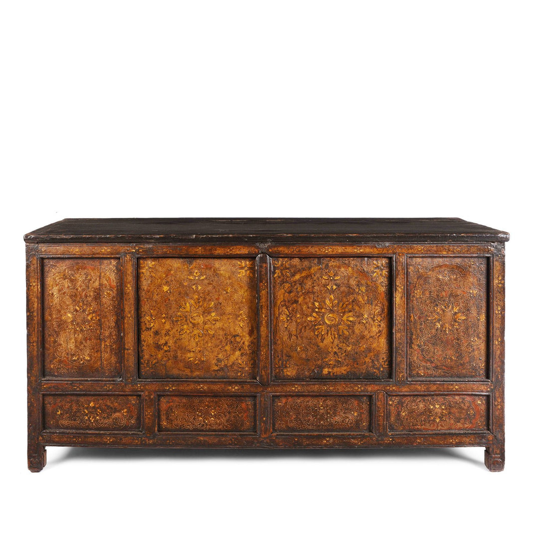 Gilt & Black Painted Tibetan Altar Cabinet | Indigo Antiques