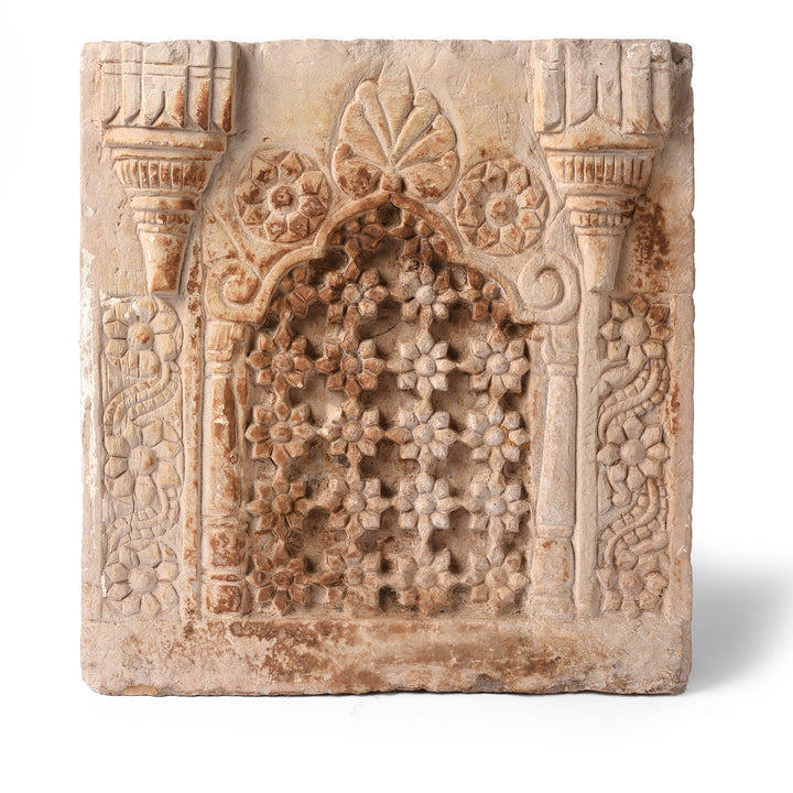 Old Carved Stone Jali Panel From Rajasthan | Indigo Antiques