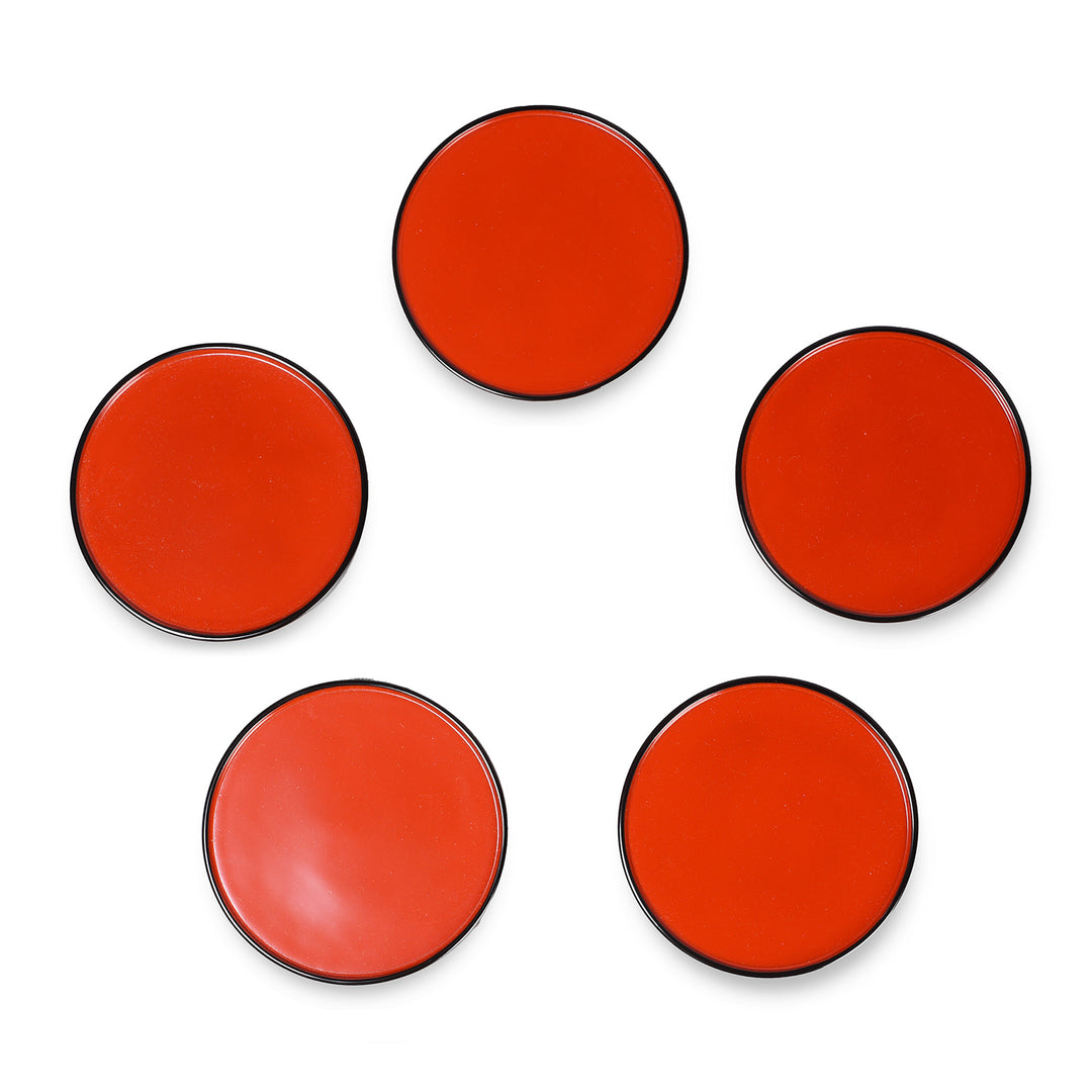 Whole Set Of Vintage Boxed Set Of Japanese Lacquer Plates  | Indigo Antiques