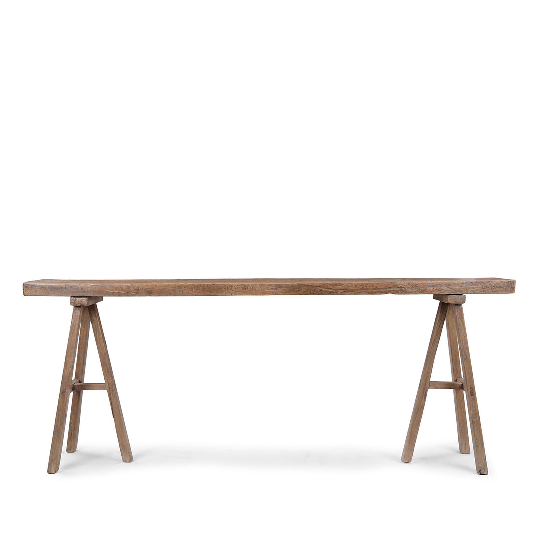 Trestle Console Table Made From Old Walnut