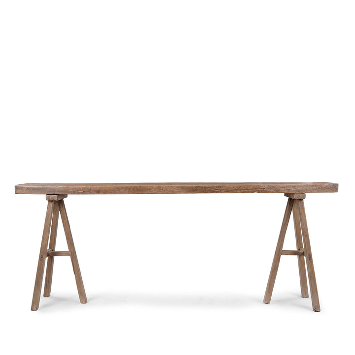 Trestle Console Table Made From Old Walnut