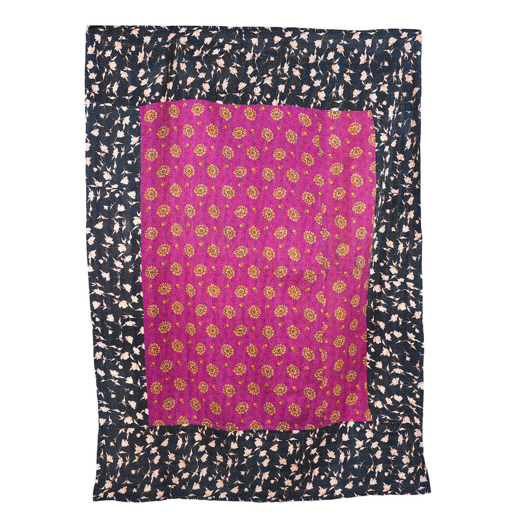 Vintage Bengali Kantha Throw | Indigo Antiques